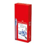 Caneta Esferográfica 0.8mm, Ice Azul, Faber-Castell - CX 12 UN