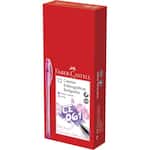 Caneta Esferográfica 0.8mm Ice, Rosa e Roxo, Faber-Castell - CX 12 UN