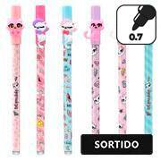 Caneta Apagável em Gel, Esferográfica, Ponta 0,5mm, Azul, Gata - Cores Sortidas - Oval - BT 1 UN Caneta Apagável em Gel, Esferográfica, Ponta 0,5mm, Azul, Gata - Cores Sortidas - Oval - BT 1 UN