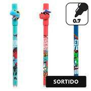 Caneta Apagável em Gel, Esferográfica, Ponta 0,5mm, Azul, Dino - Cores Sortidas - Oval - BT 1 UN Caneta Apagável em Gel, Esferográfica, Ponta 0,5mm, Azul, Dino - Cores Sortidas - Oval - BT 1 UN