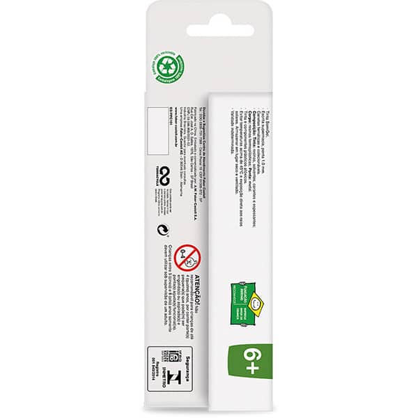 Caneta gel semi esferográfica, 1.0mm, Botânica, Azul e Preta, ES/PPC101, Faber-Castell - BT 2 UN