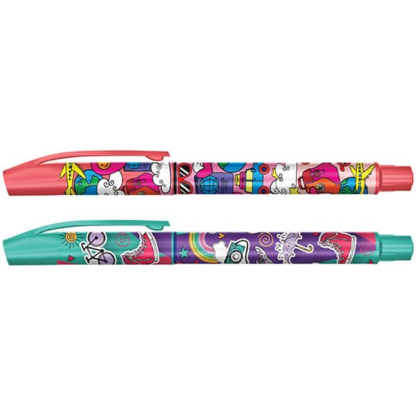 Caneta gel semi esferográfica, 1.0mm, Viagem, Azul e Preta, ES/PPC102, Faber-Castell - BT 2 UN