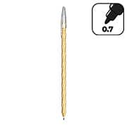 Caneta esferográfica 0,7mm, Ouro, Tinta Azul, Spiro Pro, 52.0620, Cis - 1 UN Caneta esferográfica 0,7mm, Ouro, Tinta Azul, Spiro Pro, 52.0620, Cis - 1 UN