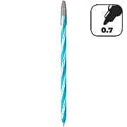 Caneta esferográfica Gel, Azul Claro, ponta de 0.7mm, Spiro, Cis - BT 1 UN