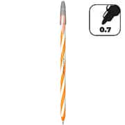 Caneta esferográfica Gel, Laranja, ponta de 0.7mm, Spiro, Cis - BT 1 UN