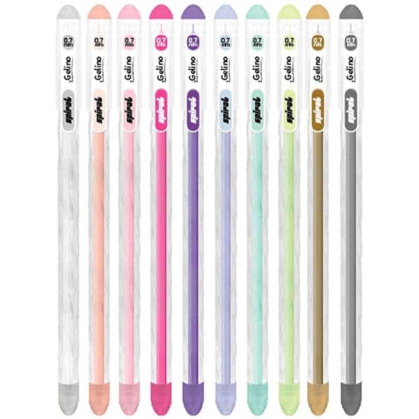 Caneta gel 0.7mm, 10 cores, Gelino - BT 10 UN