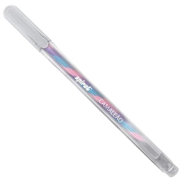 Caneta Gel Acrílico 1.0mm, Multicolor Neon Camaleão, Spiral - BT 1 UN
