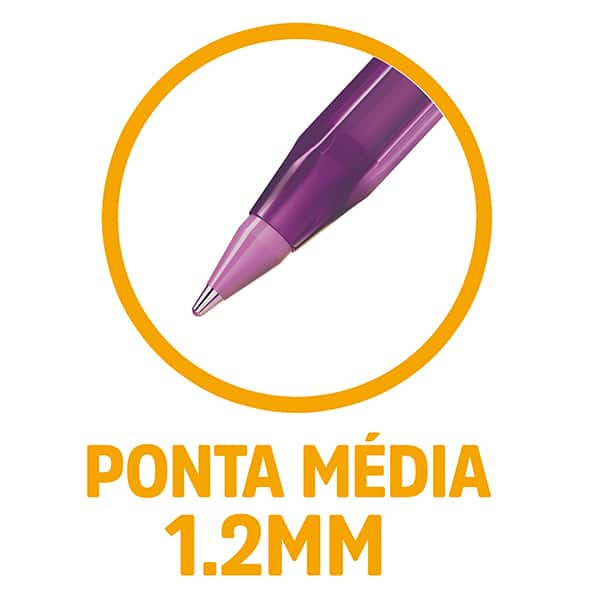 Caneta esferográfica 1.2mm cristal Unic e Vaca rs/rx 530036 Bic BT 2 UN Caneta esferográfica 1.2mm cristal Unic e Vaca rs/rx 530036 Bic BT 2 UN