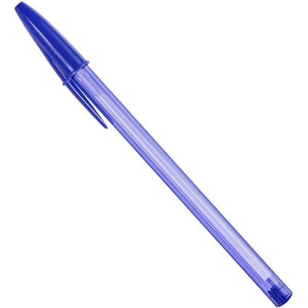 Kit Caneta Esferográfica BIC Cristal Fashion, Desliza Mais, Azul Ponta Média de 1.2mm, 878657 - BT 3 UN