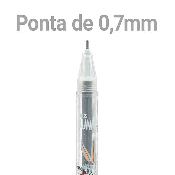 Caneta esferográfica gel apagável, 0,7mm, Pernalonga, Spiral - BT 1 UN