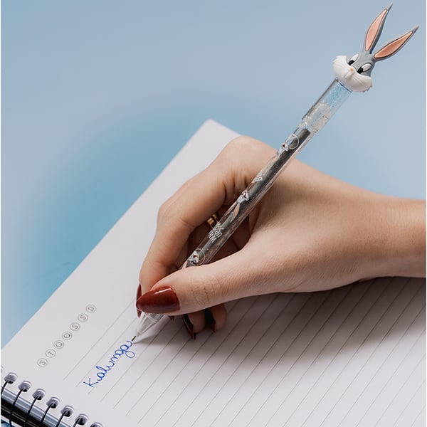 Caneta esferográfica gel apagável, 0,7mm, Pernalonga, Spiral - BT 1 UN