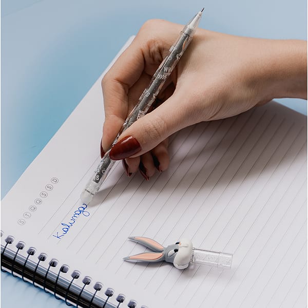 Caneta esferográfica gel apagável, 0,7mm, Pernalonga, Spiral - BT 1 UN