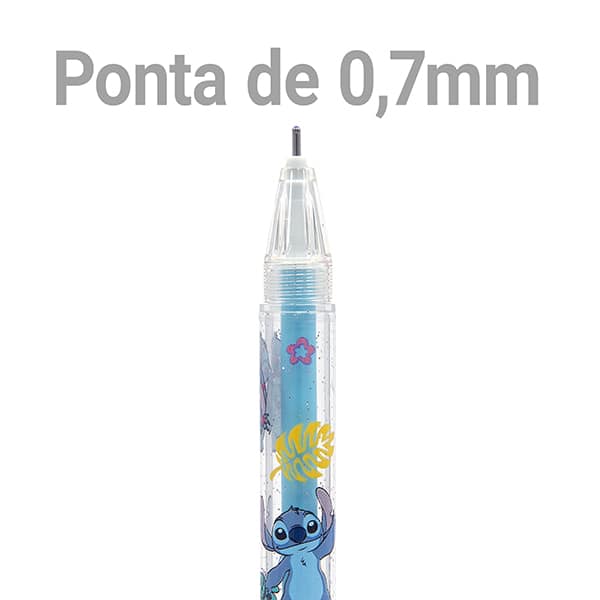 Caneta esferográfica gel apagável, 0,7mm, Stitch Sitting, Spiral - BT 1 UN