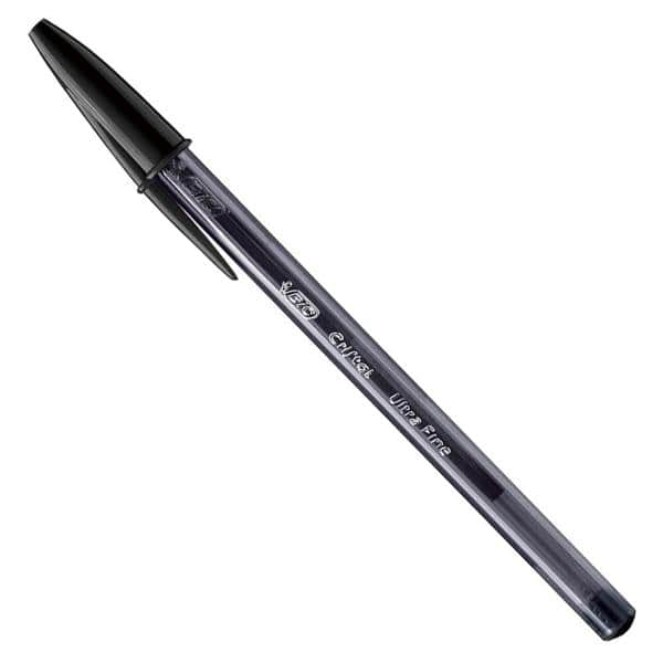 Caneta Esferográfica BIC Cristal Precisão e Suavidade, Preta, Ponta Ultra Fina, 0.7mm, 902489 - PT 25 UN