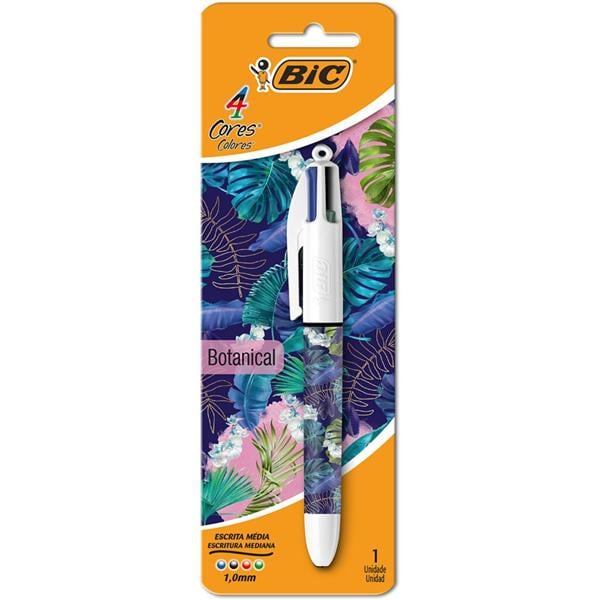 Caneta esferográfica retrátil, 4 cores, Flora, 517615, BIC - BT 1 UN