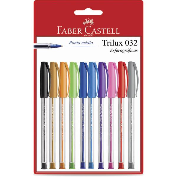 Caneta Esferográfica Trilux 032 1.0mm Faber-Castell BT 10 UN Caneta Esferográfica Trilux 032 1.0mm Faber-Castell BT 10 UN