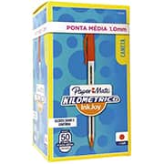 Caneta esferográfica 1.0mm kilométrica 100 vermelha 300068 Paper Mate CX 50 UN Caneta esferográfica 1.0mm kilométrica 100 vermelha 300068 Paper Mate CX 50 UN