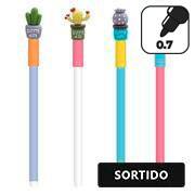 Caneta Apagável em Gel, Esferográfica, Ponta 0,5mm, Azul, Cacto - Cores Sortidas - Oval - BT 1 UN