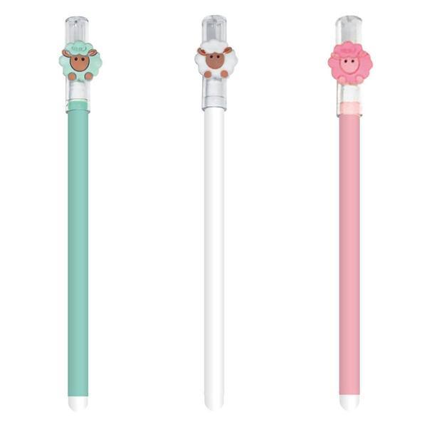 Caneta Apagável em Gel, Esferográfica, Ponta 0,5mm, Azul, Ovelha - Cores Sortidas - Oval - BT 1 UN Caneta Apagável em Gel, Esferográfica, Ponta 0,5mm, Azul, Ovelha - Cores Sortidas - Oval - BT 1 UN