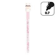 Caneta Apagável em Gel, Esferográfica, Ponta 0,7mm, Azul, Gato, Oval - 1 UN