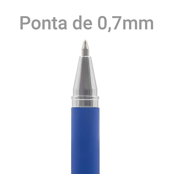 Caneta esferográfica gel 0,7mm, escreve e apaga, Azul, Oval - 1 UN Caneta esferográfica gel 0,7mm, escreve e apaga, Azul, Oval - 1 UN