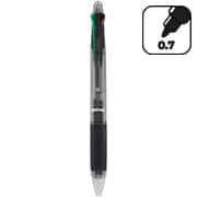 Caneta esferográfica retrátil, 4 cores, ponta de 0,7mm, Fumê, AA99-3K, Spiral - BT 1 UN