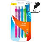 Caneta esferográfica retrátil 1,0mm kilom.300 Sortidas 300570 Paper Mate BT 4 UN Caneta esferográfica retrátil 1,0mm kilom.300 Sortidas 300570 Paper Mate BT 4 UN