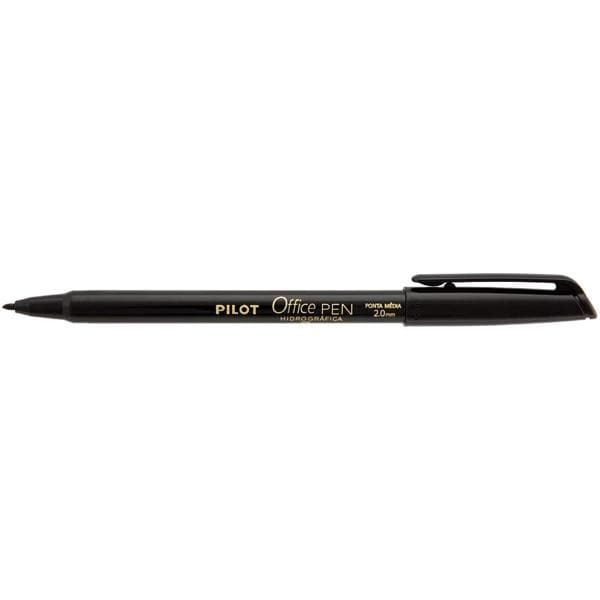 Caneta hidrográfica preta 2,0mm Office Pen 1481005S Pilot BT 1 UN