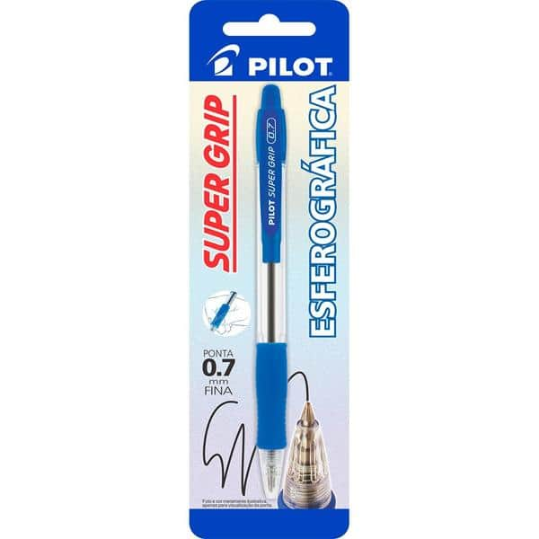 Caneta esferográfica ponta de aço bpgp 0.7mm azul Pilot BT 1 UN