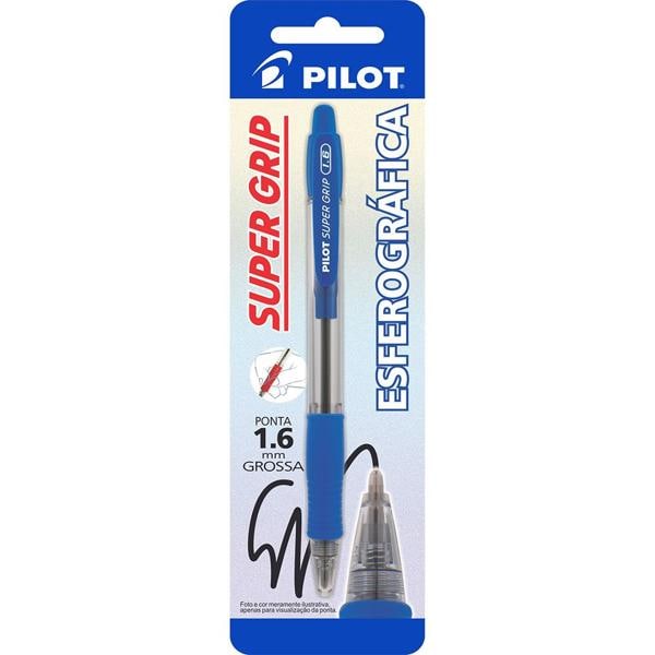 Caneta esferográfica ponta de aço bpgp-grip 1.6mm azul 1480015S Pilot BT 1 UN