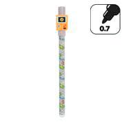 Caneta Apagável em Gel, Esferográfica, Ponta 0,7mm, Azul, Portátil - Oval - BT 1 UN