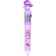 Caneta Esferográfica retrátil, 0,5mm, 10 cores, Gato Lilás, Oval - BT 1 UN Caneta Esferográfica retrátil, 0,5mm, 10 cores, Gato Lilás, Oval - BT 1 UN