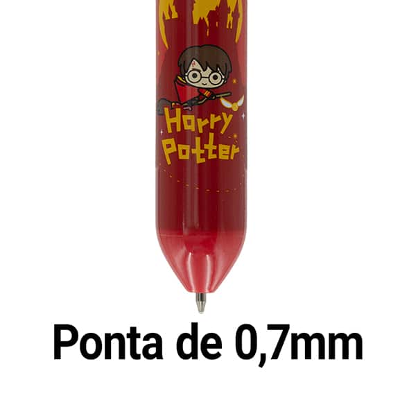 Caneta esferográfica retrátil, ponta de 0,7mm, 10 cores, Harry Potter, Spiral - 1 UN