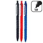 Caneta esferográfica retrátil 1.0mm, Izee, com 3 cores, Pentel - BT 3 UN Caneta esferográfica retrátil 1.0mm, Izee, com 3 cores, Pentel - BT 3 UN