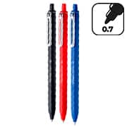 Caneta esferográfica retrátil 0.7mm, Izee, com 3 cores, Pentel - BT 3 UN