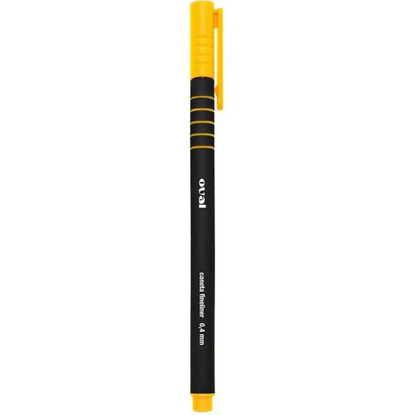 Caneta hidrográfica, Amarelo, 0,4mm, RX, Oval - BT 1 UN