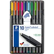 Caneta roller ball 0.4mm 10 cores Triplus 403SB1003 Staedtler BT 10 UN