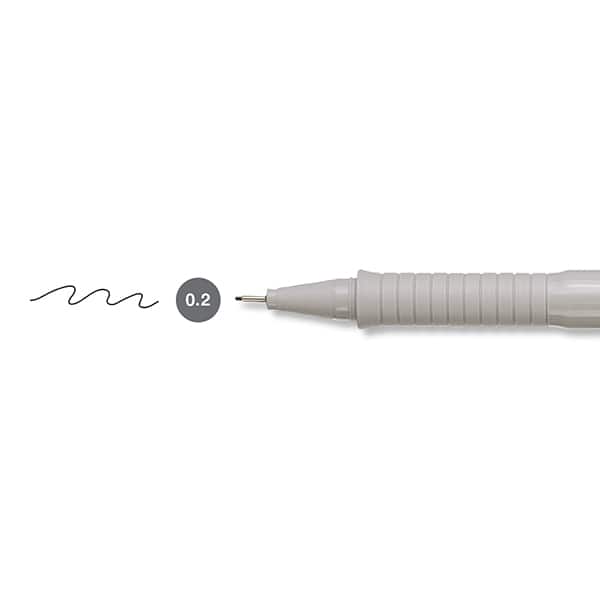 Caneta técnica 0,2mm nanquim, Preta, Faber-castell - 1 UN