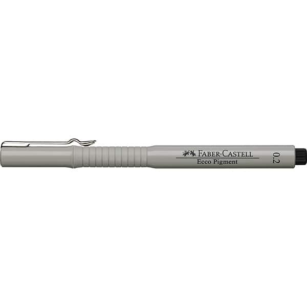 Caneta técnica 0,2mm nanquim, Preta, Faber-castell - 1 UN