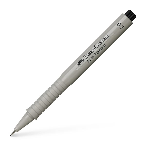 Caneta técnica 0,3mm nanquim, Preta, Faber-castell - 1 UN