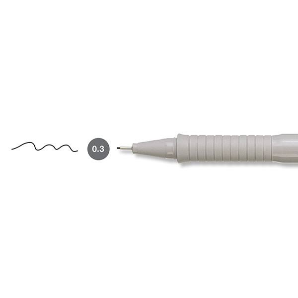 Caneta técnica 0,3mm nanquim, Preta, Faber-castell - 1 UN