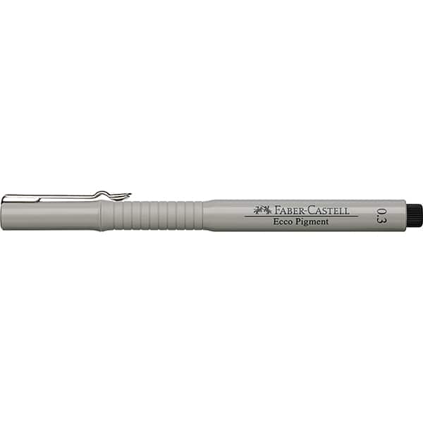 Caneta técnica 0,3mm nanquim, Preta, Faber-castell - 1 UN