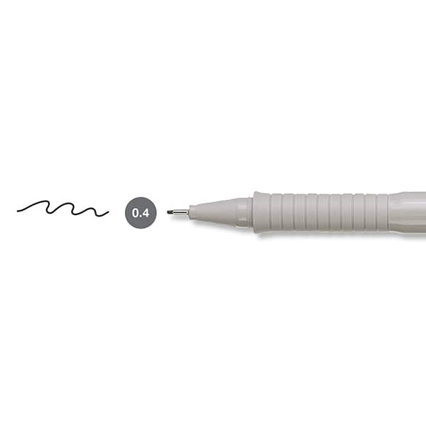 Caneta técnica 0,4mm nanquim, Preta, Faber-castell - 1 UN