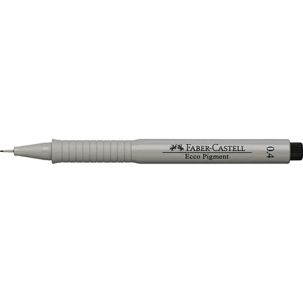 Caneta técnica 0,4mm nanquim, Preta, Faber-castell - 1 UN