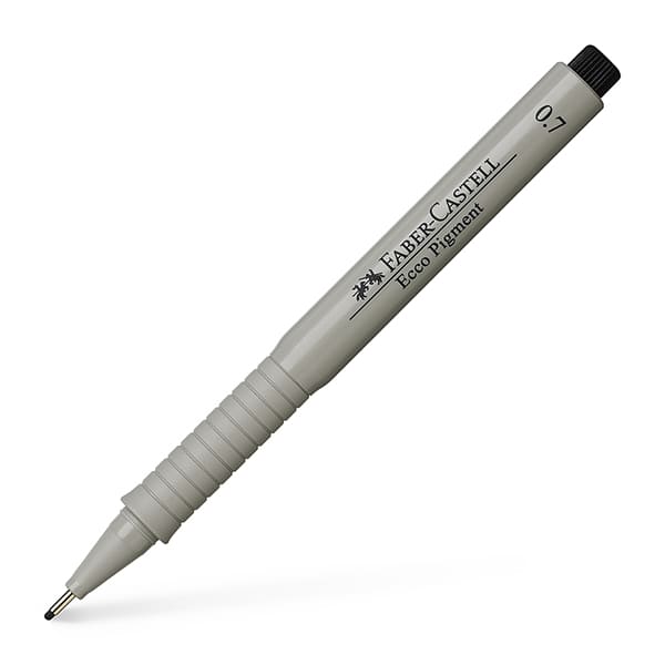Caneta técnica 0,7mm nanquim, Preta, Faber-castell - 1 UN