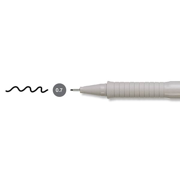 Caneta técnica 0,7mm nanquim, Preta, Faber-castell - 1 UN