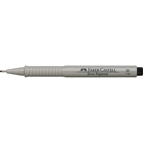 Caneta técnica 0,7mm nanquim, Preta, Faber-castell - 1 UN