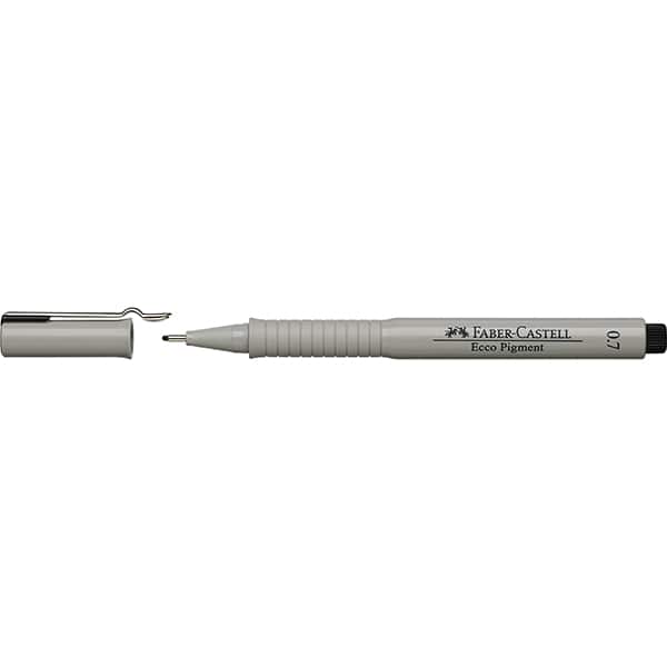 Caneta técnica 0,7mm nanquim, Preta, Faber-castell - 1 UN