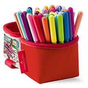 Canetas Hidrográficas para colorir, com 50 cores, Vai e vem, 15.0150VVZ, Faber-Castell - ET 1 UN Canetas Hidrográficas para colorir, com 50 cores, Vai e vem, 15.0150VVZ, Faber-Castell - ET 1 UN