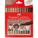 Canetinha Vai e Vem,12 cores, Tons de pele, Faber-Castell - CX 1 UN